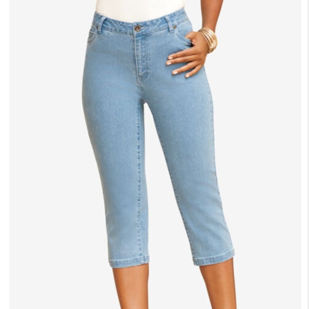 Womens Stretch Denim Capris, NEW W/O tags